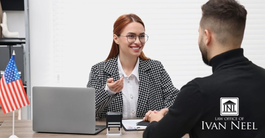 foreign worker at a job interview